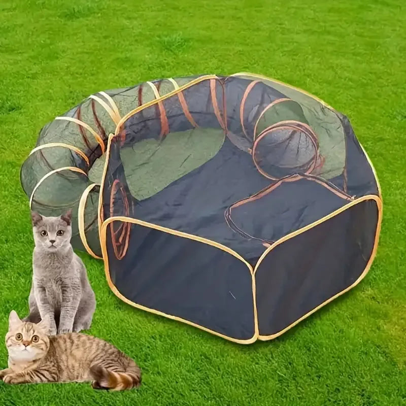 Katten Speeltunnel met Knus Bed Dubbele Functionaliteit Duurzaam Comfortabel en Eenvoudig Onderhoud - Ruffy