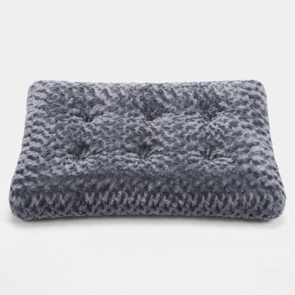 Orthopedic Dog Crate Mat | Thick Plush Cushion | Non-Slip Waterproof Bottom | Washable