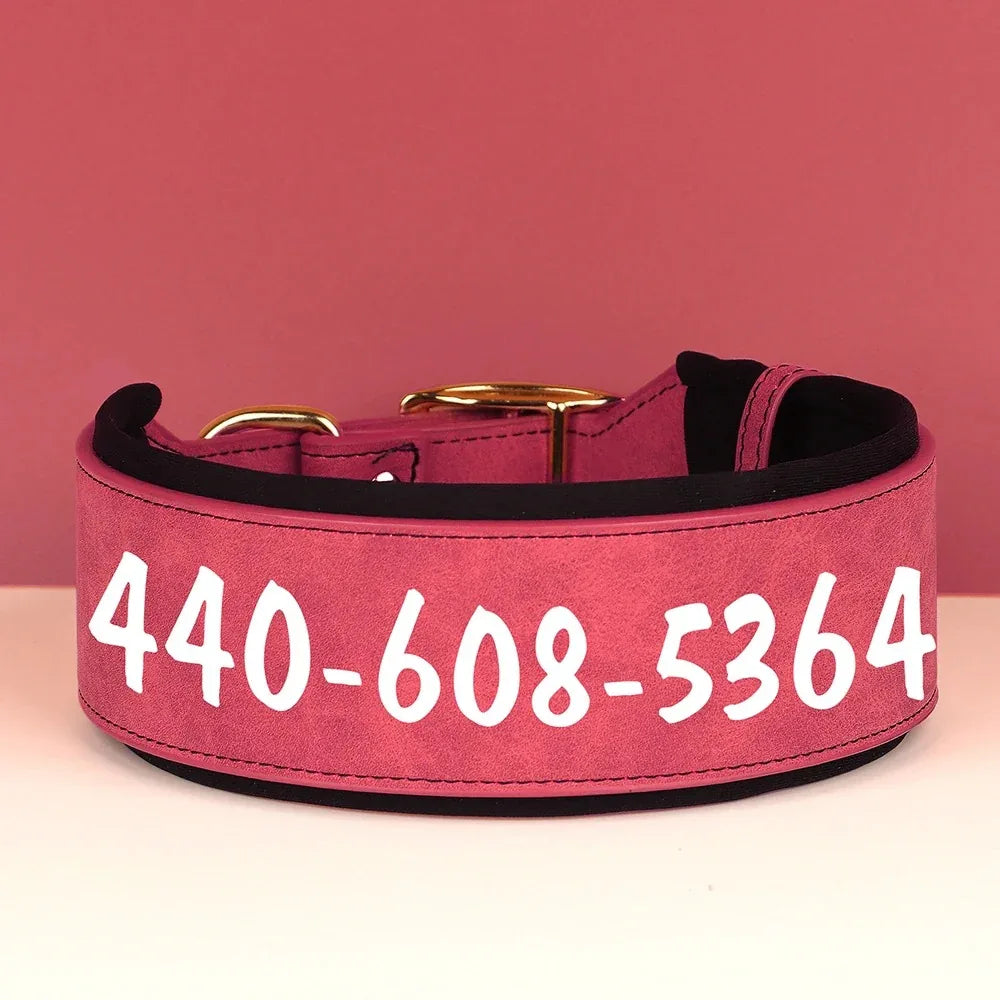 Brede Gepersonaliseerde Hondenhalsband - Ruffy