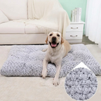 Orthopedic Dog Crate Mat | Thick Plush Cushion | Non-Slip Waterproof Bottom | Washable
