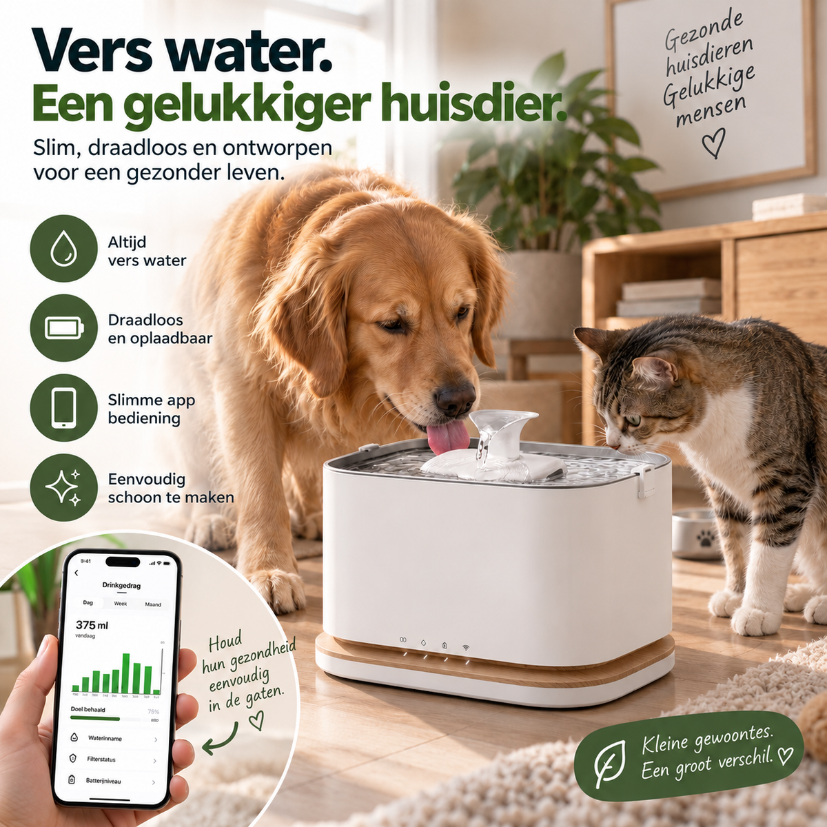 AquaSmart™ Draadloze Drinkfontein