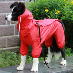 Honden Regenjas Jumpsuit | Waterdicht Gehoód Ontwerp | Verstelbare Pasvorm - Ruffy