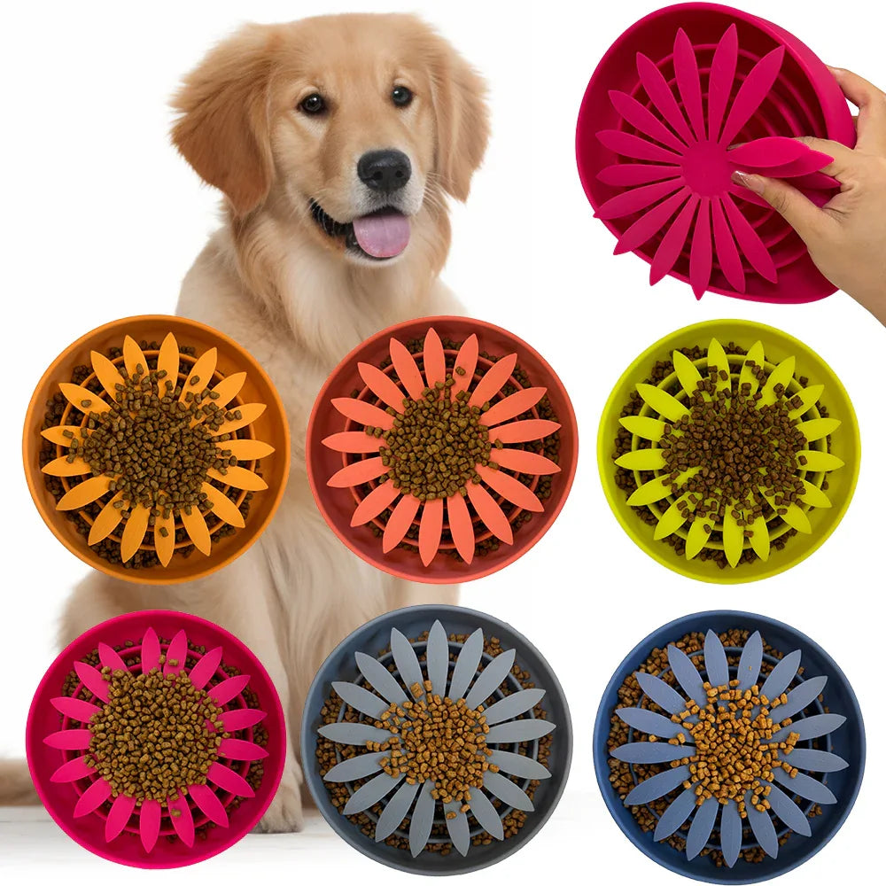 Multifunctionele puzzel hondenlik- en slowfeeder voerbak - anti-verstikking siliconen placemat 21x21cm - Ruffy