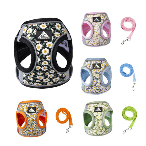 Ademend Nylon Mesh Kat en Puppy Harnas Verstelbaar Comfortabel Lichtgewicht Stijlvol Veilig Voor Dagelijkse Wandelingen - Ruffy