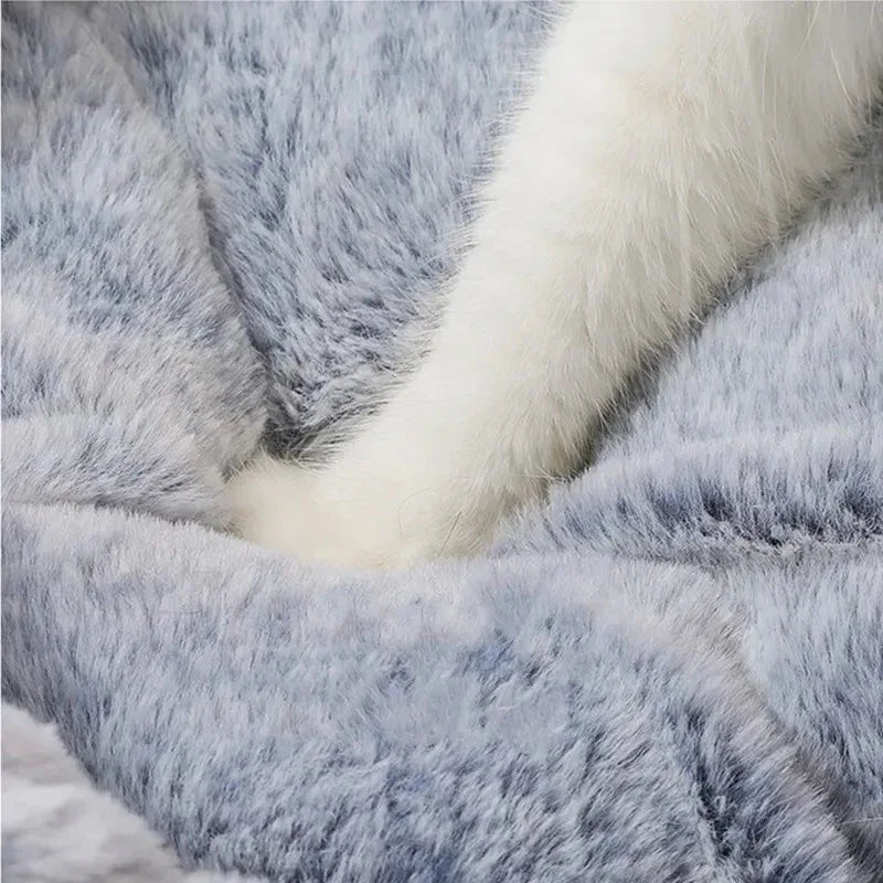 Pluche rond ligbed voor katten en kleine honden Kalmerende Nest ontwerp Duurzaam en gemakkelijk schoon te maken 50cm of 60cm - Ruffy