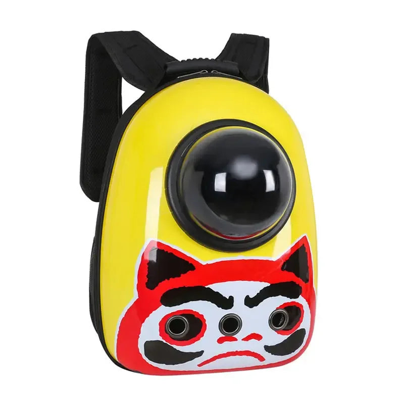 Milieuvriendelijke polyester huisdierrugzak voor kleine honden en katten – stijlvol dierenpatroon - Ruffy