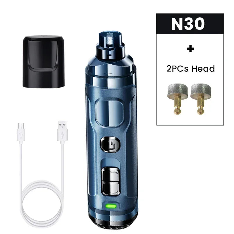 Rojeco N30 hondennagelslijper met LED-verlichting en USB-oplader – stil veilig en instelbare snelheid - Ruffy