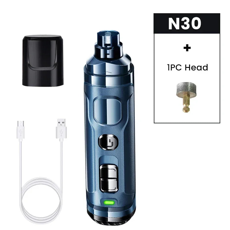 Rojeco N30 hondennagelslijper met LED-verlichting en USB-oplader – stil veilig en instelbare snelheid - Ruffy