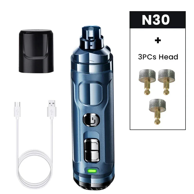 Rojeco N30 hondennagelslijper met LED-verlichting en USB-oplader – stil veilig en instelbare snelheid - Ruffy