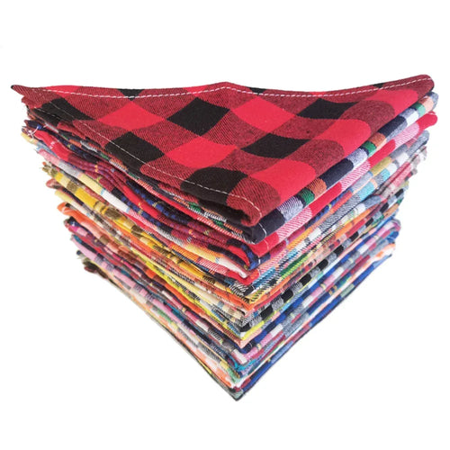 70-kleuren hondenbandanaset 100% katoen wasbaar driehoekig ontwerp voor alle rassen - Ruffy