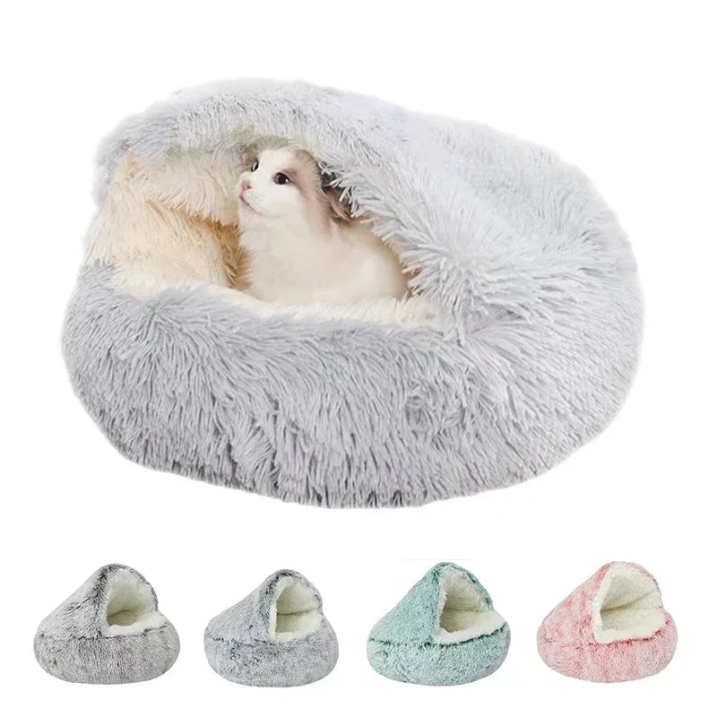 Pluchen Huisdierbed 2-in-1 Slaapzak en Bed Ademend en Machinewasbaar - Ruffy