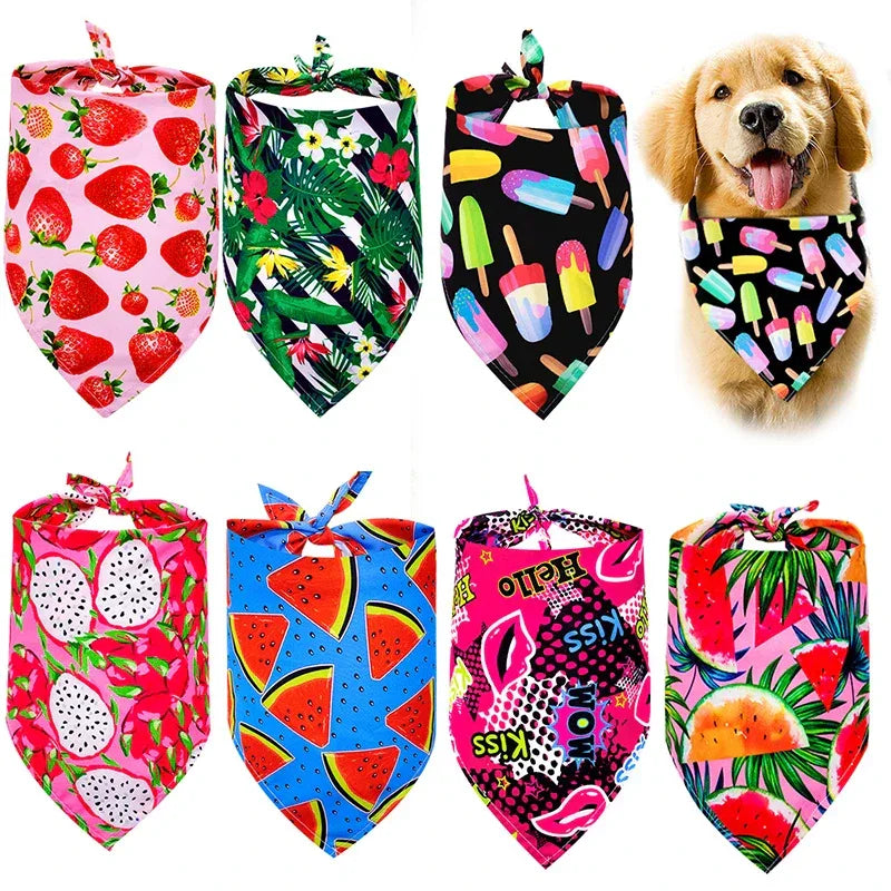 Zachte katoenen bandana's voor huisdieren met stijlvolle patronen en ademend ontwerp voor honden en katten - Ruffy