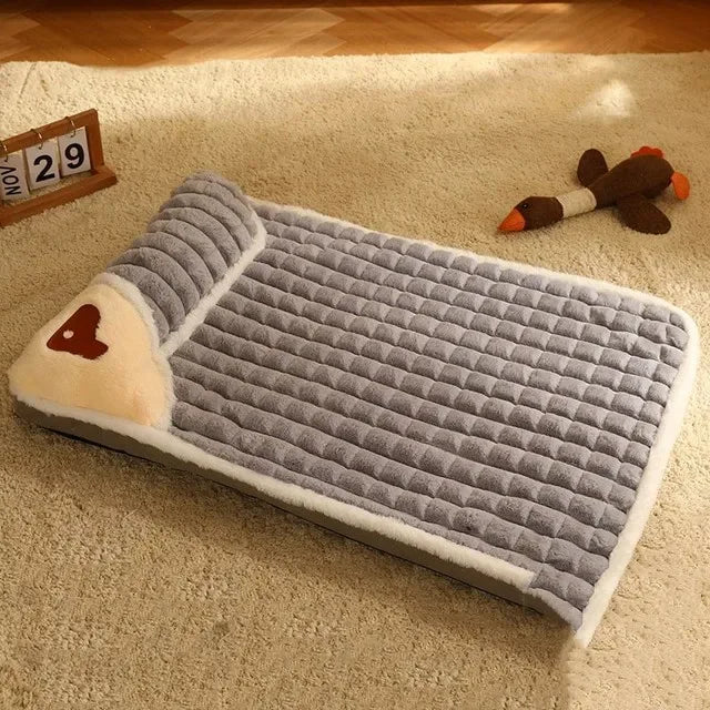 Gezellig koraalfleece huisdierbed met afneembare hoes, duurzaam en gemakkelijk schoon te maken in meerdere maten en kleuren - Ruffy