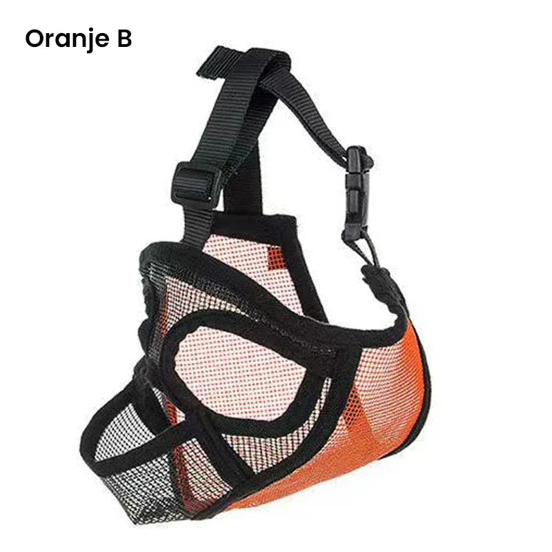 Verstelbare nylon snuit voor honden met platte snuit. Comfortabel ademend ontwerp voor veiligheid en training - Ruffy