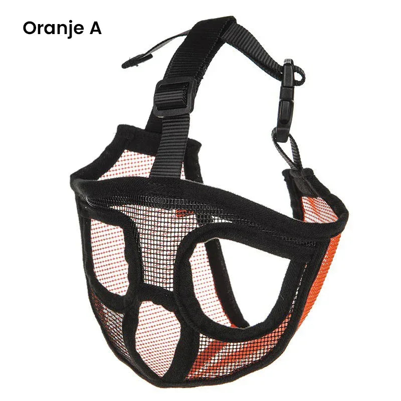 Verstelbare nylon snuit voor honden met platte snuit. Comfortabel ademend ontwerp voor veiligheid en training - Ruffy