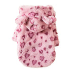 Zachte fluwelen hondenhoodie met luipaardprint Warm en ademend voor herfst en winter - Ruffy