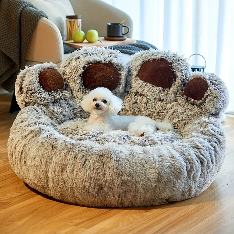 Schattig Berenpoot Huisdierbed Ademend en Handwasbaar Met Pluizig Kussen - Ruffy