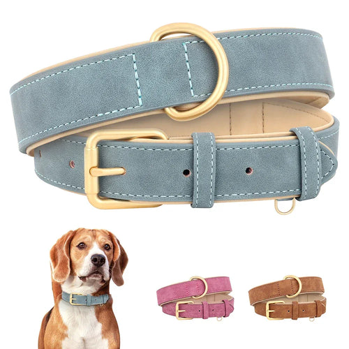 Comfortabele en Duurzame Leren Hondenhalsband Met Verstelbare Maatopties - Ruffy