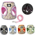 Reflecterend Harnas en Leiband Set Comfortabel Polyester met Stijlvolle Patronen voor Kleine Medium Honden en Katten - Ruffy