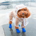 Duurzame waterdichte hondenregenjas Comfortabel PU- en EVA-ontwerp in blauw-wit voor kleine middelgrote honden - Ruffy