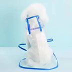 Duurzame waterdichte hondenregenjas Comfortabel PU- en EVA-ontwerp in blauw-wit voor kleine middelgrote honden - Ruffy