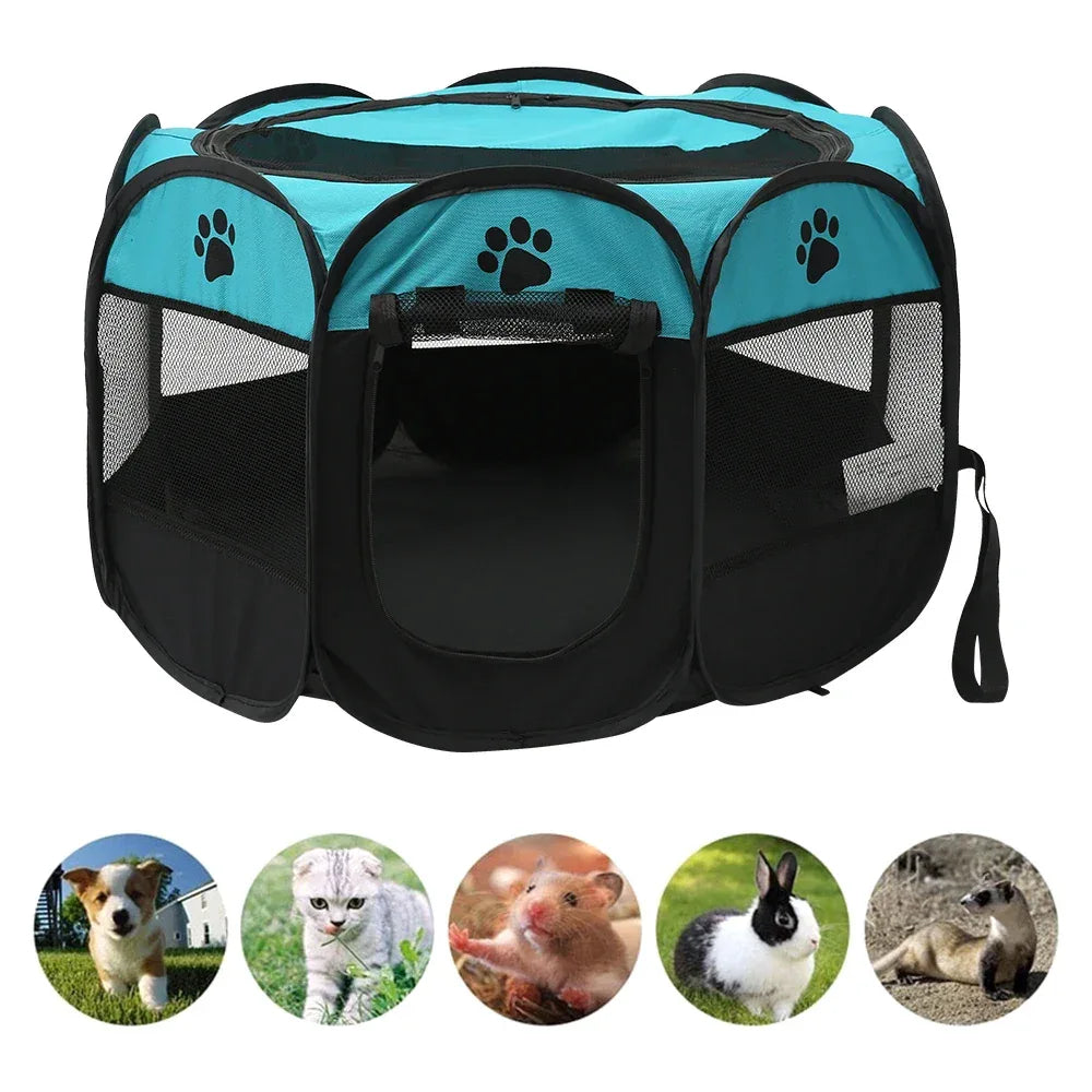 Lichtgewicht draagbare huisdierentent Duurzame Oxford-stof met gaaspanelen voor honden en katten - Ruffy