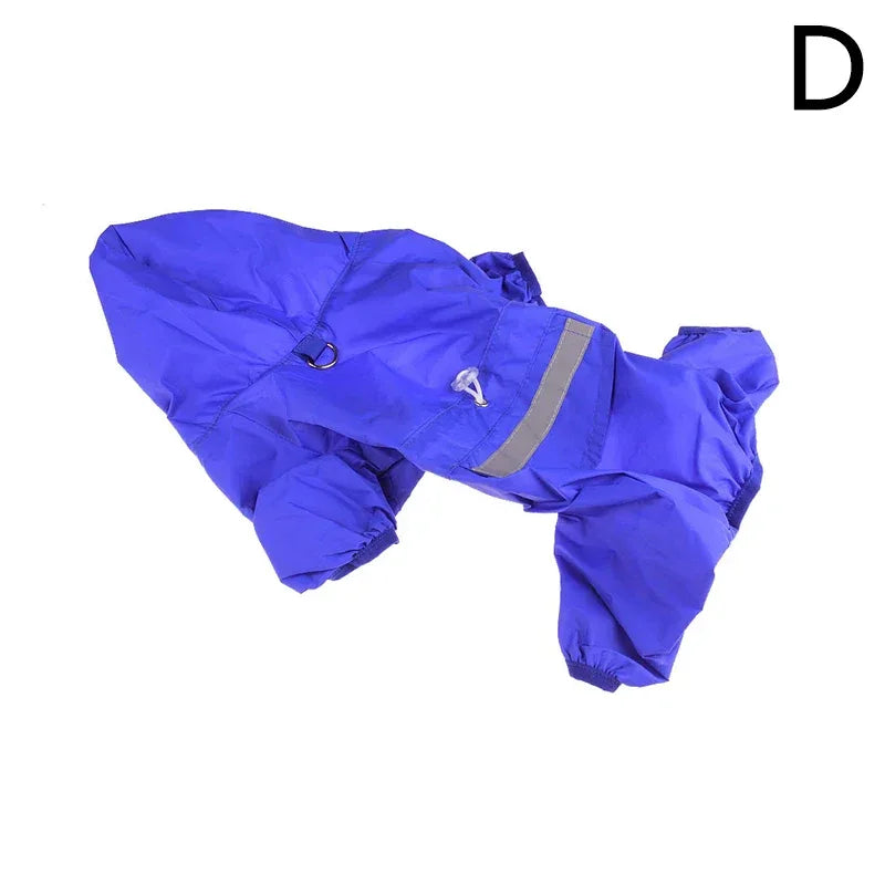 Waterdichte nylon hondenregenjas met reflecterende strips verstelbare pasvorm in stijlvolle kleuren - Ruffy