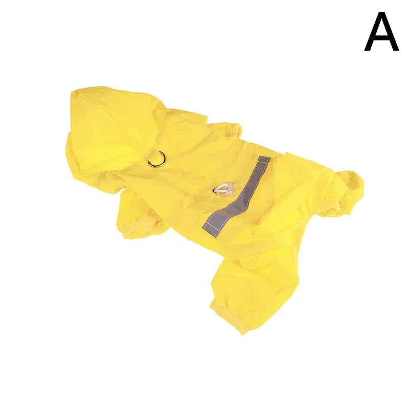 Waterdichte nylon hondenregenjas met reflecterende strips verstelbare pasvorm in stijlvolle kleuren - Ruffy