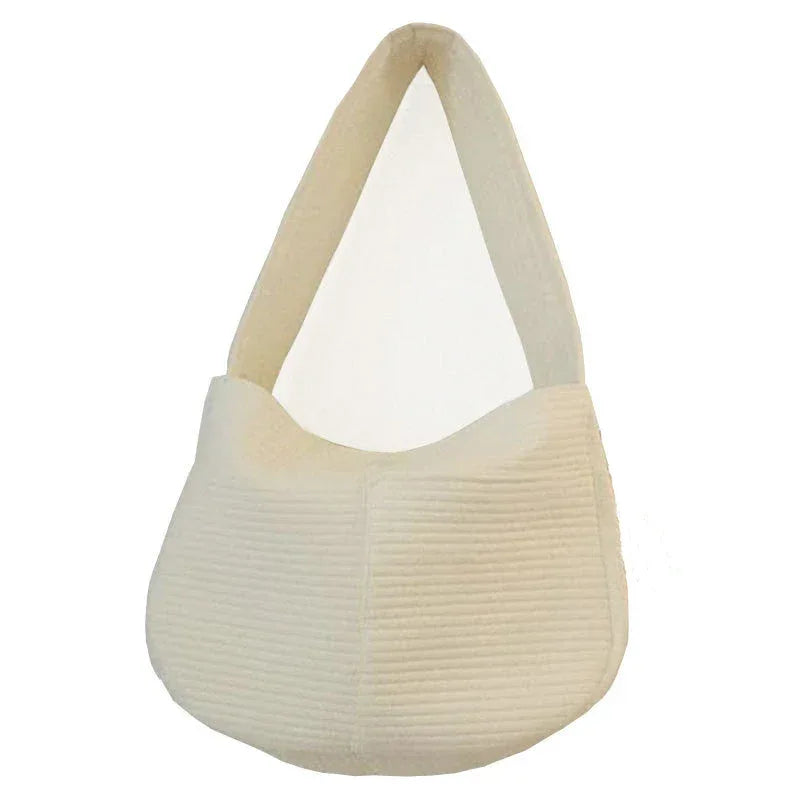 Ruime canvas dierentas met schouderriem Duurzaam ontwerp in wit voor huisdieren tot 8 kg - Ruffy