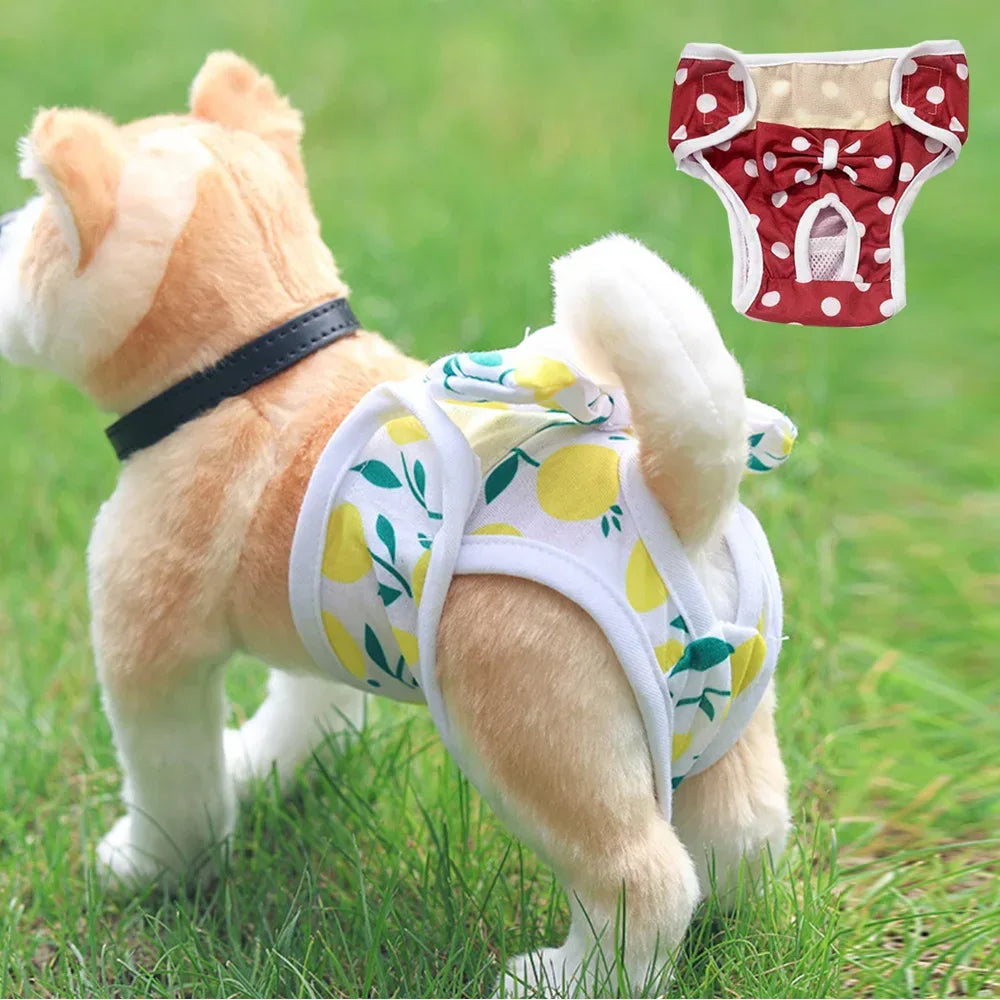 Wasbare ademende hondenluiers 100% katoen Verstelbare maten S-XL in leuke prints - Ruffy