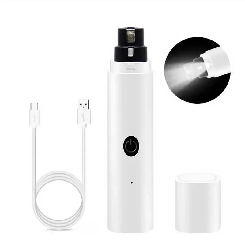 Elektrische nagelknipper voor huisdieren met LED-licht USB-opladen Geluidsarm ontwerp voor honden en katten - Ruffy