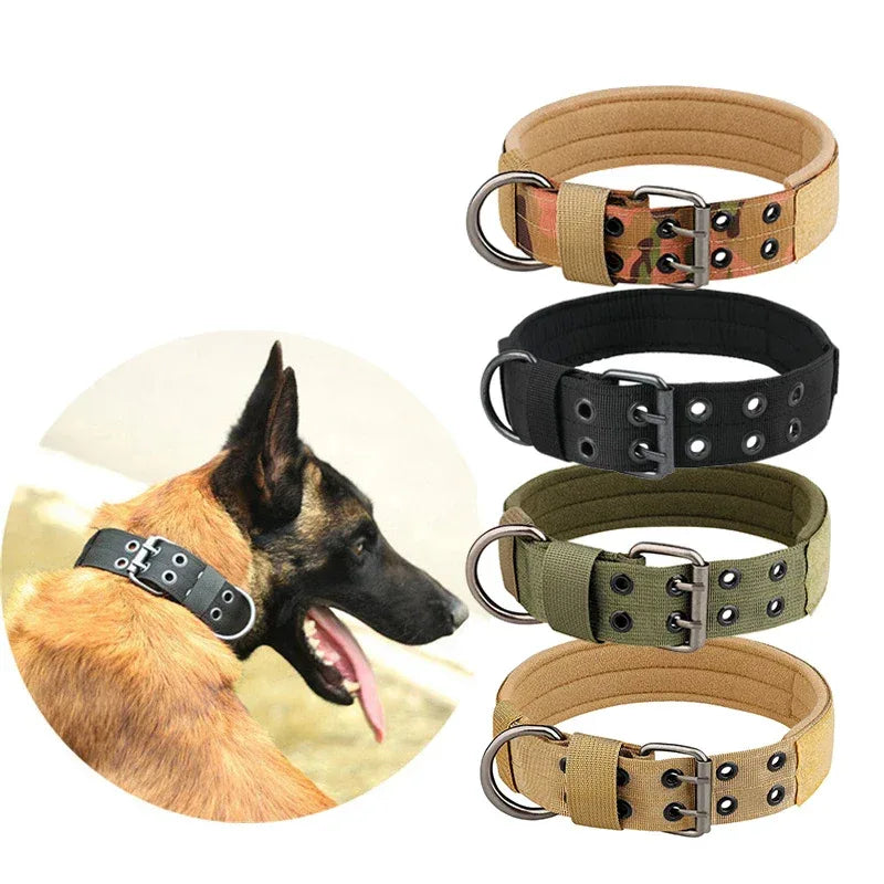 Duurzame tactische halsband, verstelbaar nylon met snelsluiting voor middelgrote honden - Ruffy