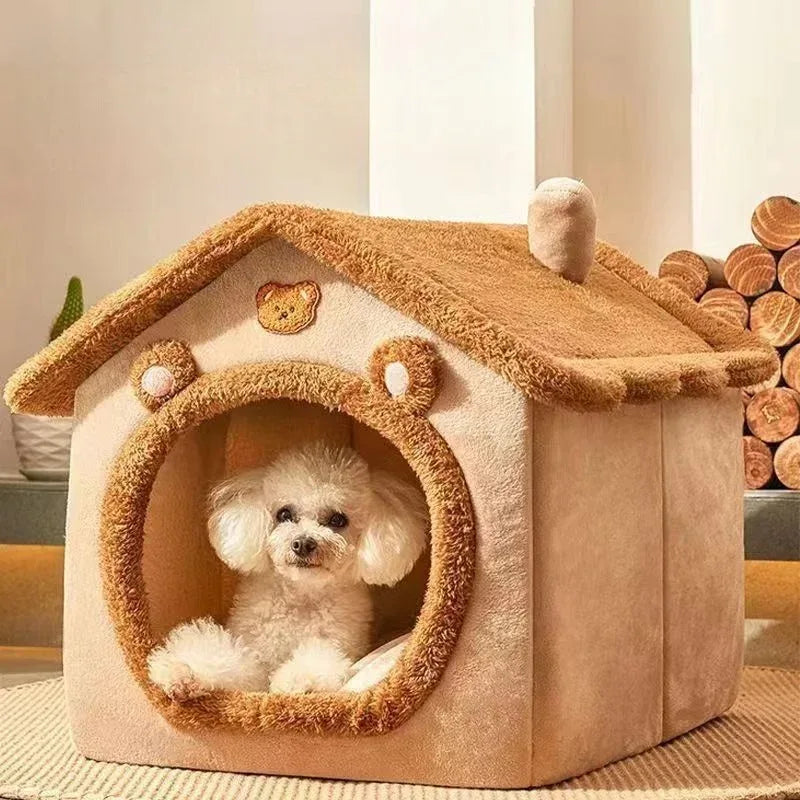 Zacht ademend huisdierbed Afneembaar wasbaar koraalfleece voor katten en honden - Ruffy