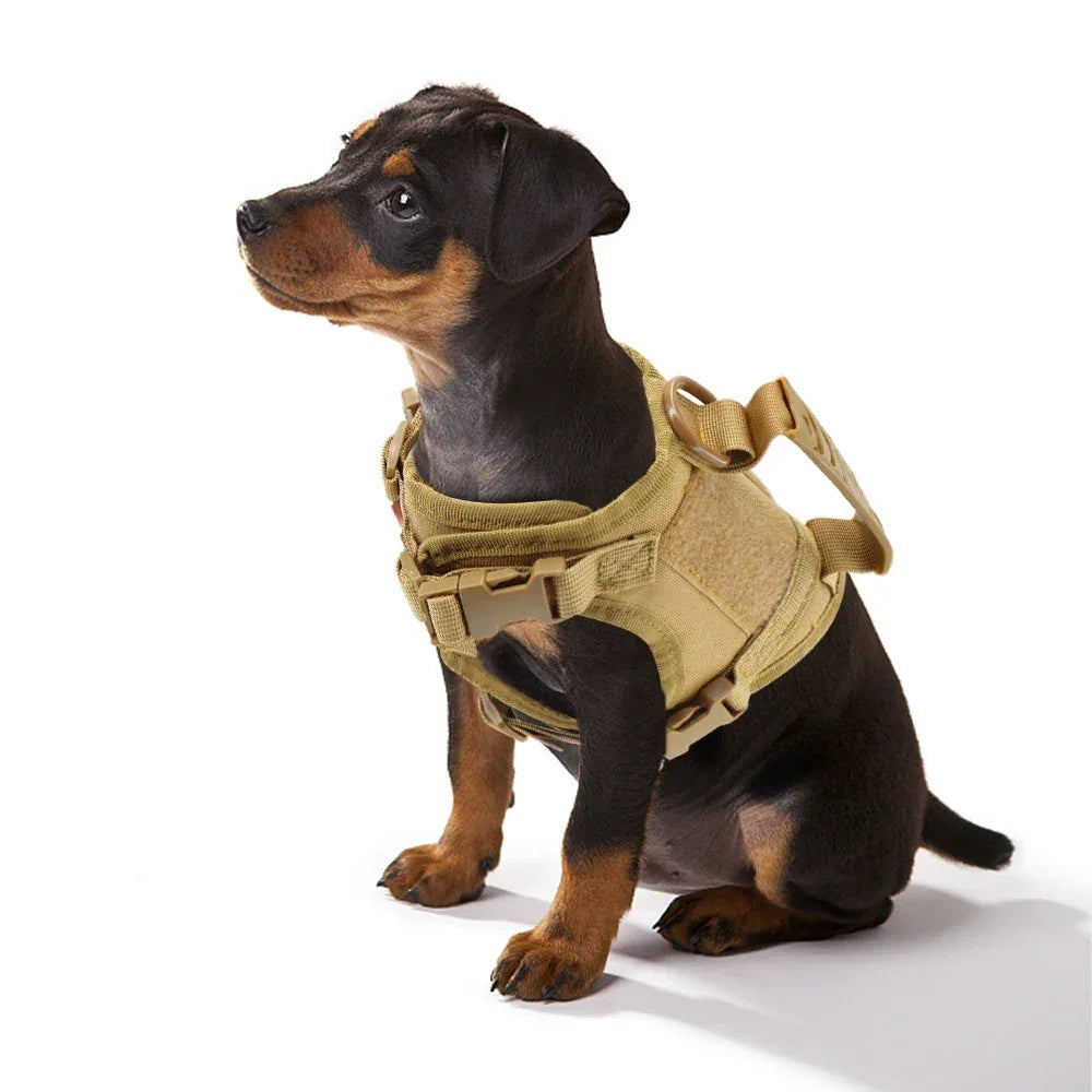 Tactisch hondentuig Volledige lichaamsbescherming Verstelbaar nylon met Molle-systeem en klittenbandpatches - Ruffy