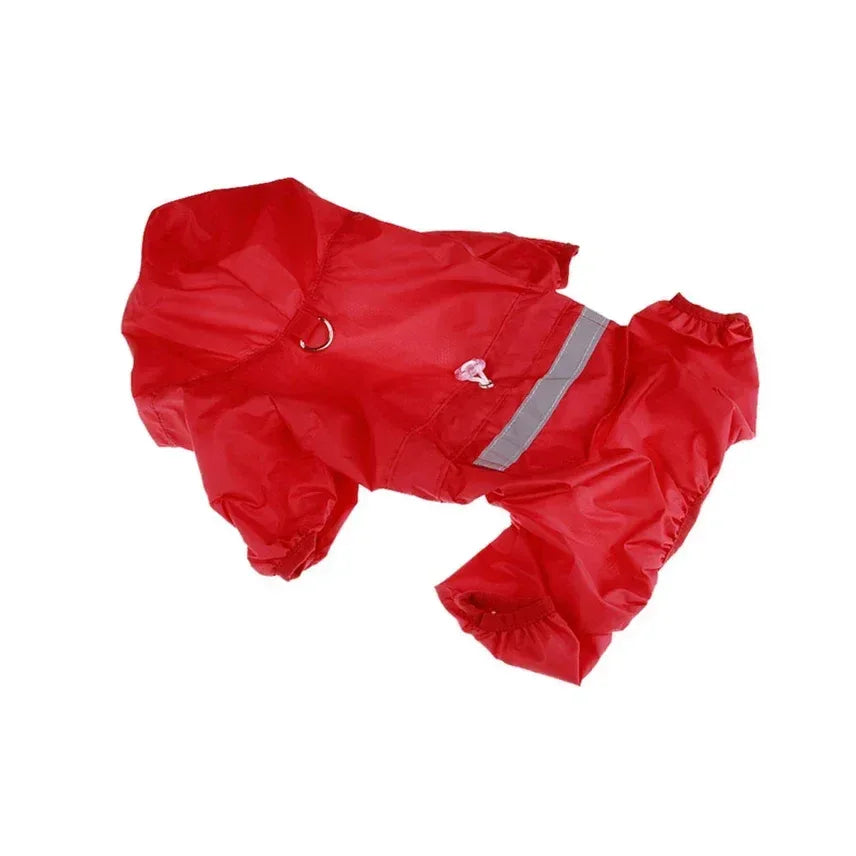Waterdichte hondenregenjas met reflecterende strips Comfortabele pasvorm in blauw,rood,camouflage XS-XXL - Ruffy