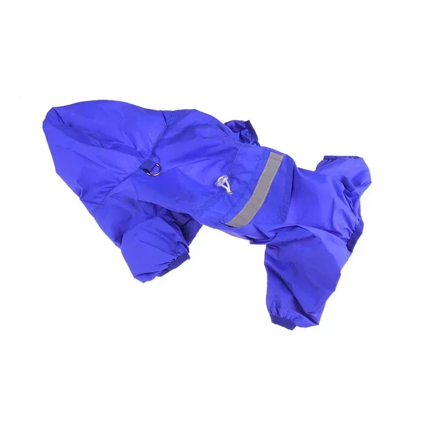 Waterdichte hondenregenjas met reflecterende strips Comfortabele pasvorm in blauw,rood,camouflage XS-XXL - Ruffy