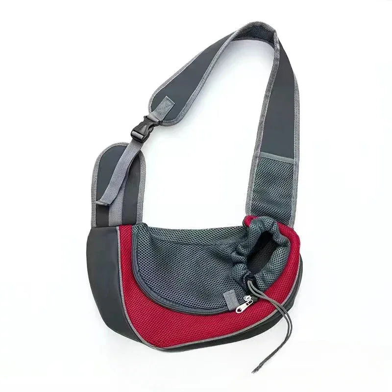 Ademende lichtgewicht Pet Sling Drager met Verstelbare Riem Veilig Ontwerp voor Kleine Honden en Katten - Ruffy