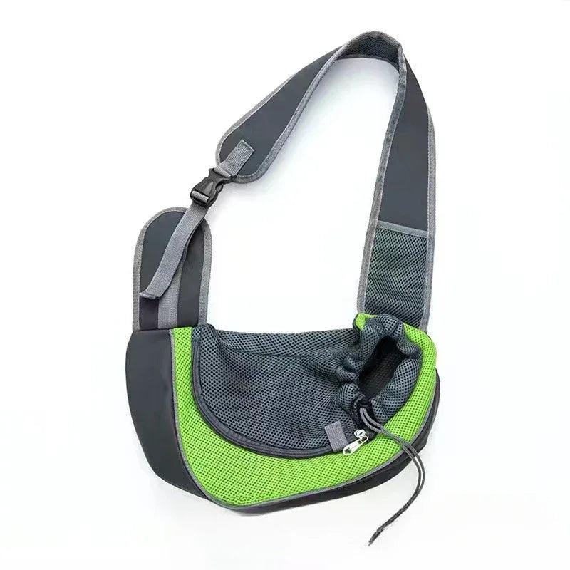 Ademende lichtgewicht Pet Sling Drager met Verstelbare Riem Veilig Ontwerp voor Kleine Honden en Katten - Ruffy