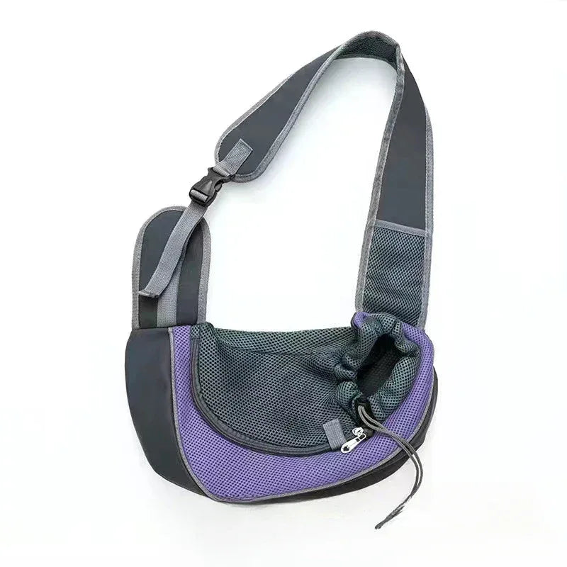 Ademende lichtgewicht Pet Sling Drager met Verstelbare Riem Veilig Ontwerp voor Kleine Honden en Katten - Ruffy