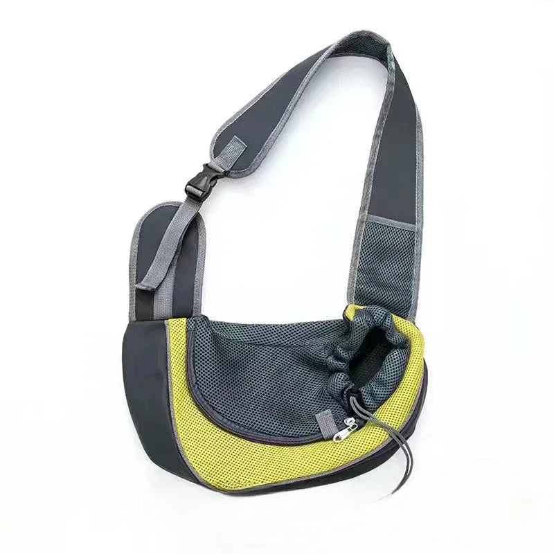 Ademende lichtgewicht Pet Sling Drager met Verstelbare Riem Veilig Ontwerp voor Kleine Honden en Katten - Ruffy