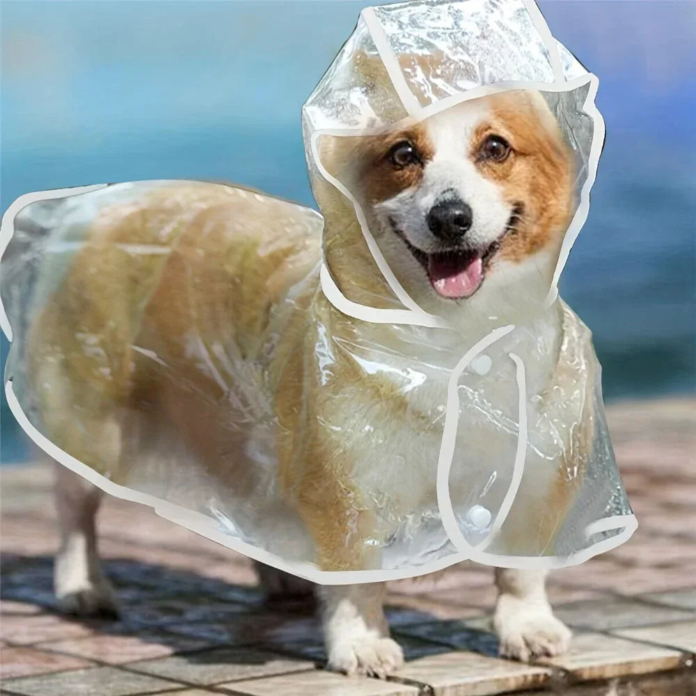 Waterdichte Hondenregenjas Met Drukknoopsluiting - Dierenjas Voor Buitenactiviteiten - Ruffy