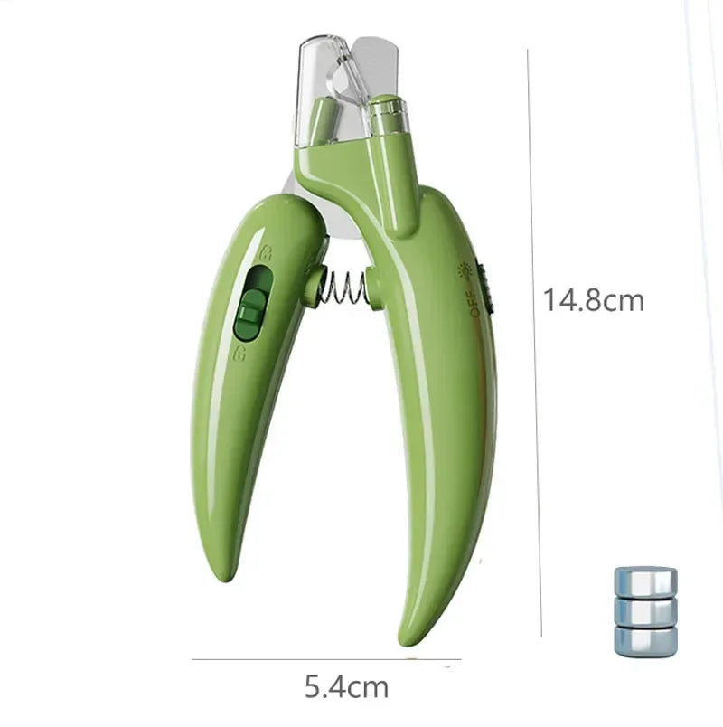 Professionele nagelknipper voor huisdieren met LED-lampje en antisliphandvat Duurzaam roestvrij staal voor kleine en middelgrote huisdieren - Ruffy