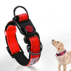 Verstelbare reflecterende hondenhalsband met snelsluiting Gewatteerd nylon voor nachtveiligheid en comfort - Ruffy