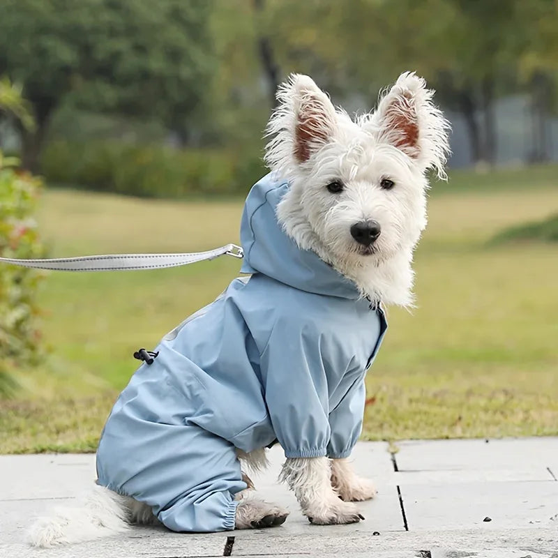 Waterdichte reflecterende hondenregenjas met gemakkelijke kliksluiting Lichtgewicht nylon voor kleine tot middelgrote honden - Ruffy