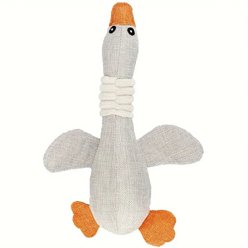 Interactief ganzenhondenspeelgoed met pieper Natuurlijk katoen 32cm voor kleine tot middelgrote honden - Ruffy