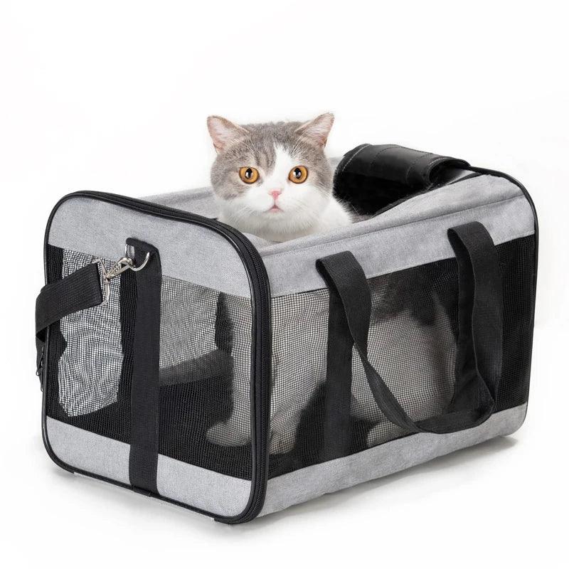 Ademende draagtas in Messenger-stijl voor katten en kleine honden Duurzame Oxford stof met schouderriem - Ruffy