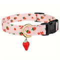 Duurzame halsband met fruitpatroon en metalen bedeltje Comfortabel polyester voor alle seizoenen - Ruffy