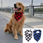 Zachte geruite hondenbandana 100% Katoen Comfortabele Driehoek Sjaal Verkrijgbaar in Klein en Groot - Ruffy