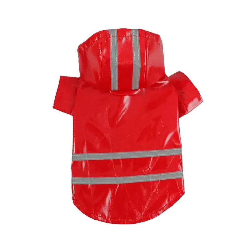 Waterdichte Reflecterende Regenjas voor Honden met Leiband Toegang Lichtgewicht PU-gecoat polyester voor alle seizoenen - Ruffy