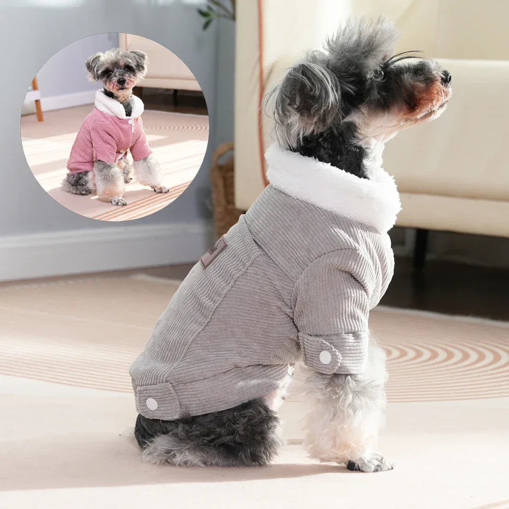 Stijlvolle Winterjas voor Kleine Honden – Zachte Fleece Voering en Duurzaam Katoen - Ruffy